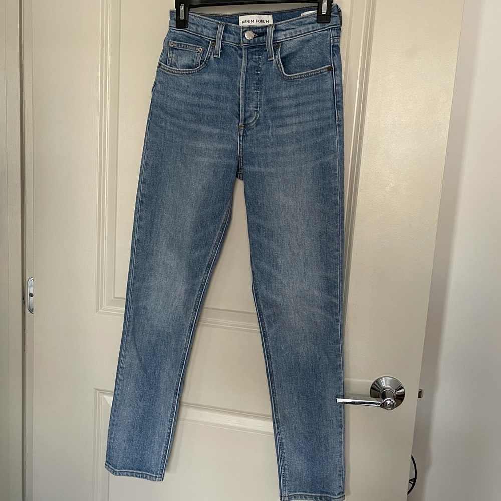 !SOLD! Denim Forum The Yoko High Rise Slim Jeans Size 25 ORGANIC COTTON!